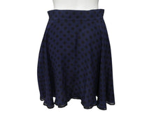 画像をギャラリービューアに読み込む, MIU MIU 13SS ミュウミュウ フレアスカート レース ミニ丈 ドット柄 MG617 Z06KA ネイビー ブラック サイズ40 美品 中古 4b004769