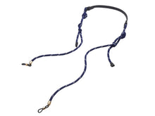 画像をギャラリービューアに読み込む, MIU MIU ミュウミュウ サングラス メガネ グラスコード ストラップ ネイビー ゴールド金具 美品 中古 4b004771