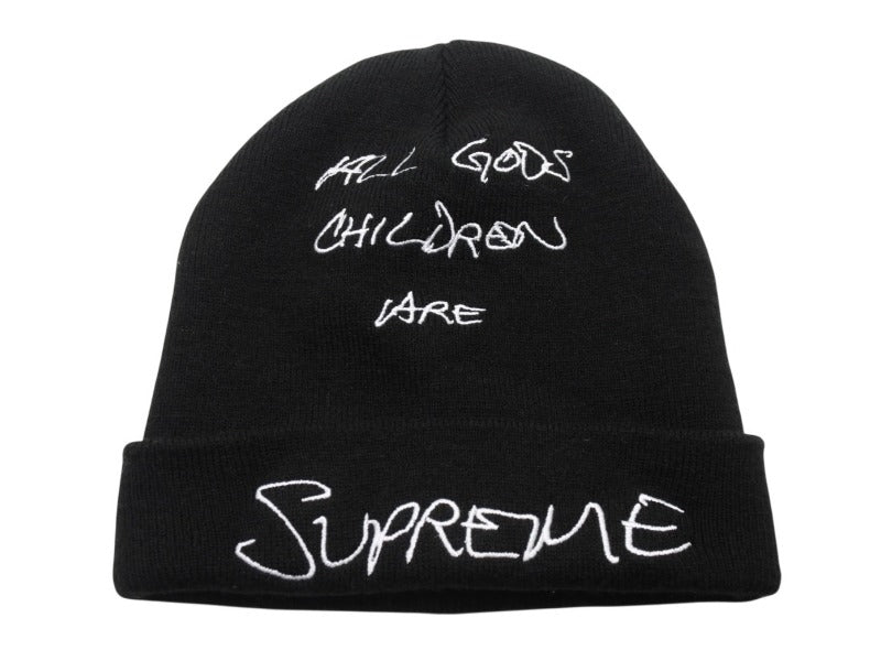 SUPREME シュプリーム 22SS God's Chilren Beanie ビーニー ニット帽 アクリル ブラック 美品 中古 4b004777
