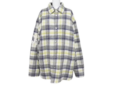JIL SANDER+ ジルサンダープラス シャツジャケット J47BN0008J40012 アルパカウール チェック マルチカラー サイズ48 美品 中古 4b004782