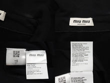 画像をギャラリービューアに読み込む, MIUMIU ミュウミュウ ノースリーブセーラーカラーロゴ スウェット MJT676 コットン ブラック サイズS 美品 中古 4b004794