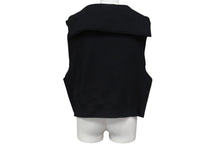 画像をギャラリービューアに読み込む, MIUMIU ミュウミュウ ノースリーブセーラーカラーロゴ スウェット MJT676 コットン ブラック サイズS 美品 中古 4b004794