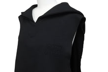 画像をギャラリービューアに読み込む, MIUMIU ミュウミュウ ノースリーブセーラーカラーロゴ スウェット MJT676 コットン ブラック サイズS 美品 中古 4b004794