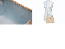 画像をギャラリービューアに読み込む, 極美品 CHROME HEARTS クロムハーツ DOLLY STRAW ドーリー ストロー 2WAYハンドバッグ CHプラス ラフィア レザー シルバー925 中古 4b004806