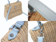 画像をギャラリービューアに読み込む, 極美品 CHROME HEARTS クロムハーツ DOLLY STRAW ドーリー ストロー 2WAYハンドバッグ CHプラス ラフィア レザー シルバー925 中古 4b004806