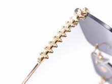 Load image into Gallery viewer, 極美品 CARTIER カルティエ クラッシュ ドゥ サングラス リムレス ESW00748 グラデーショングレー ゴールド金具 中古 4b004840