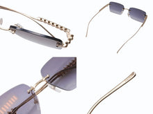 Load image into Gallery viewer, 極美品 CARTIER カルティエ クラッシュ ドゥ サングラス リムレス ESW00748 グラデーショングレー ゴールド金具 中古 4b004840