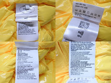 画像をギャラリービューアに読み込む, PRADA プラダ 21AW キルティング ナイロンダウンジャケット 291952 サイズ42 ロゴプリント イエロー 美品 中古 4b004841