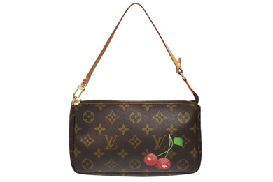 極美品 LOUIS VUITTON ルイヴィトン モノグラム チェリー ポシェットアクセソワール アクセサリーポーチ 村上隆 M95008 中古 4b004860