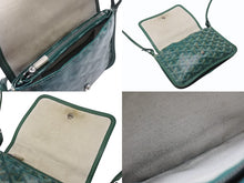 画像をギャラリービューアに読み込む, GOYARD ゴヤール プリュメ ポーチウォレット ショルダーバッグ PLUMETPMLTY09CL09P レザー グリーン シルバー金具 美品 中古 4b004865