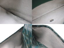 画像をギャラリービューアに読み込む, GOYARD ゴヤール プリュメ ポーチウォレット ショルダーバッグ PLUMETPMLTY09CL09P レザー グリーン シルバー金具 美品 中古 4b004865