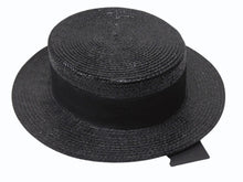 Load image into Gallery viewer, 新品未使用 SAINT LAURENT サンローラン ラフィアハット 帽子 551676 4YB50 イタリア製 レーヨン コットン ブラック サイズL 中古 4b004917