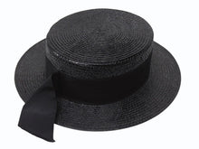 Load image into Gallery viewer, 新品未使用 SAINT LAURENT サンローラン ラフィアハット 帽子 551676 4YB50 イタリア製 レーヨン コットン ブラック サイズL 中古 4b004917