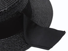 Load image into Gallery viewer, 新品未使用 SAINT LAURENT サンローラン ラフィアハット 帽子 551676 4YB50 イタリア製 レーヨン コットン ブラック サイズL 中古 4b004917