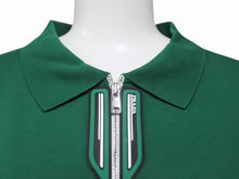 Load image into Gallery viewer, 極美品 PRADA プラダ ジップアップ ポロシャツ 半袖 98339 トップス コットン グリーン サイズXL 中古 4b004932