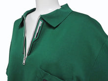 Load image into Gallery viewer, 極美品 PRADA プラダ ジップアップ ポロシャツ 半袖 98339 トップス コットン グリーン サイズXL 中古 4b004932