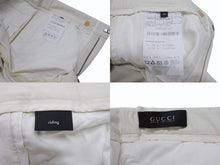 Load image into Gallery viewer, GUCCI グッチ 2015年製 スラックス パンツ 363962Z7773 ホワイト アイボリー サイズ46 美品 中古 4b004933