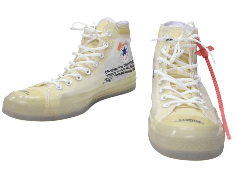 CONVERSE × OFF-WHITE コンバース オフホワイト CHUCK TAYLOR ALL-STAR VULCANIZED チャックテイラー スニーカー 162204C ホワイト サイズ29.5 美品 中古 4b004936