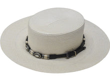 画像をギャラリービューアに読み込む, 極美品 SAINT LAURENT サンローラン ウエスタン ストロー ハット ホワイト アイボリー 美品 中古 4b004943