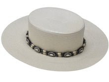 画像をギャラリービューアに読み込む, 極美品 SAINT LAURENT サンローラン ウエスタン ストロー ハット ホワイト アイボリー 美品 中古 4b004943