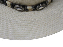 画像をギャラリービューアに読み込む, 極美品 SAINT LAURENT サンローラン ウエスタン ストロー ハット ホワイト アイボリー 美品 中古 4b004943