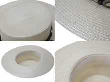 画像をギャラリービューアに読み込む, 極美品 SAINT LAURENT サンローラン ウエスタン ストロー ハット ホワイト アイボリー 美品 中古 4b004943