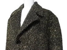 Load image into Gallery viewer, 極美品 CELINE セリーヌ チェスターコート 2M159264F サイズ48 アクリル 金属繊維 ブラック ゴールド 中古 4b004947
