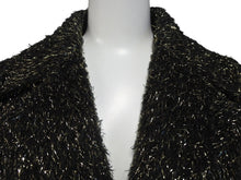 Load image into Gallery viewer, 極美品 CELINE セリーヌ チェスターコート 2M159264F サイズ48 アクリル 金属繊維 ブラック ゴールド 中古 4b004947