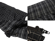 Load image into Gallery viewer, BALENCIAGA バレンシアガ 21SS トラックジャケット 612966 サイズL オーバーサイズ ブラック ロゴ刺繍 チェック柄 美品 中古 4b004962