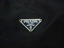 画像をギャラリービューアに読み込む, PRADA プラダ ホーボー ワンショルダーバッグ MV515 トライアングルロゴ ナイロン ブラック 美品 中古 4b004994
