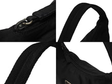 画像をギャラリービューアに読み込む, PRADA プラダ ホーボー ワンショルダーバッグ MV515 トライアングルロゴ ナイロン ブラック 美品 中古 4b004994