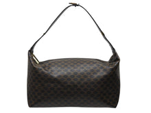 Load image into Gallery viewer, 極美品 CELINE セリーヌ ハンドバッグ ワンショルダーバッグ 2way マカダム柄 ヴィンテージ PVC レザー ブラック ブラウン 中古 4b004997