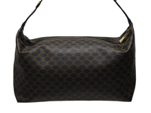 Load image into Gallery viewer, 極美品 CELINE セリーヌ ハンドバッグ ワンショルダーバッグ 2way マカダム柄 ヴィンテージ PVC レザー ブラック ブラウン 中古 4b004997