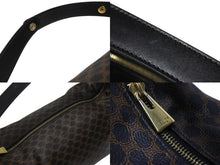 Load image into Gallery viewer, 極美品 CELINE セリーヌ ハンドバッグ ワンショルダーバッグ 2way マカダム柄 ヴィンテージ PVC レザー ブラック ブラウン 中古 4b004997