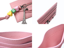 Load image into Gallery viewer, 新品同様 BALENCIAGA バレンシアガ Le City ルシティ パスケース カードホルダー チャーム付き 2000008574198 ラムスキン ピンク 中古 4b005002