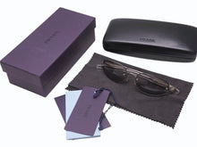 Load image into Gallery viewer, PRADA プラダ サングラス メガネ SPR 93A イタリア製 プラスチック メタル クリア グレー シルバー金具 美品 中古 4b005004