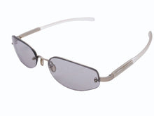 Load image into Gallery viewer, PRADA プラダ サングラス メガネ SPR 93A イタリア製 プラスチック メタル クリア グレー シルバー金具 美品 中古 4b005004