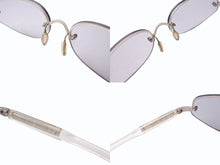 Load image into Gallery viewer, PRADA プラダ サングラス メガネ SPR 93A イタリア製 プラスチック メタル クリア グレー シルバー金具 美品 中古 4b005004