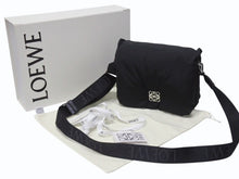 画像をギャラリービューアに読み込む, 新品未使用 LOEWE ロエベ ショルダーバッグ GOYA PUFFER アナグラム B896G22X01 ナイロン カーフ ブラック シルバー金具 中古 4b005007