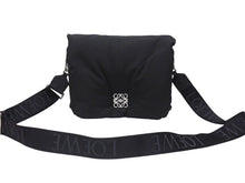 画像をギャラリービューアに読み込む, 新品未使用 LOEWE ロエベ ショルダーバッグ GOYA PUFFER アナグラム B896G22X01 ナイロン カーフ ブラック シルバー金具 中古 4b005007