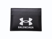 Load image into Gallery viewer, 新品未使用 BALENCIAGA × UNDER ARMOUR バレンシアガ アンダーアーマー 25 Spring Collection ロゴ カードケース ブラック カーフスキン 817719 2ABLN 1000 中古 4b005018