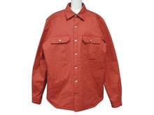 画像をギャラリービューアに読み込む, 極美品 Rick Owens リックオウエンス 21AW オーバーサイズ ボタンアップ シャツ ジャケット レッド コットン RU02A5729 サイズ52 中古 4b005054