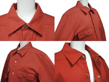 画像をギャラリービューアに読み込む, 極美品 Rick Owens リックオウエンス 21AW オーバーサイズ ボタンアップ シャツ ジャケット レッド コットン RU02A5729 サイズ52 中古 4b005054