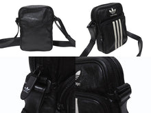 Load image into Gallery viewer, BALENCIAGA × adidas バレンシアガ アディダス コラボ スモール クロスボディ ショルダーバッグ ブラック ラムスキン ロゴ 721850 美品 中古 4b005060