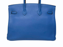 画像をギャラリービューアに読み込む, 極美品 HERMES エルメス BIRKIN バーキン35 ミコノス シルバー金具 トリヨンクレマンス ハンドバッグ □O刻印 中古 4b005067