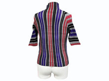Load image into Gallery viewer, 極美品 ISSEY MIYAKE イッセイミヤケ PLEATS (T.) 半袖トップス PP68FK845 サイズ3 プリーツ マルチカラー 中古 4b005081