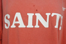 画像をギャラリービューアに読み込む, 極美品 SAINT MICHAEL セントマイケル S/S TEE SAINT 半袖Tシャツ サイズM プリント ヴィンテージ加工 レッド ホワイト 中古 4b005122