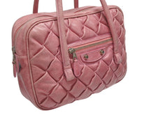 Load image into Gallery viewer, BALENCIAGA バレンシアガ ザ マトラッセ ハンドバッグ キルティング 182089 502752 ゴートスキン ピンク シルバー金具 良品 中古 4b005124