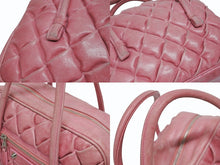 Load image into Gallery viewer, BALENCIAGA バレンシアガ ザ マトラッセ ハンドバッグ キルティング 182089 502752 ゴートスキン ピンク シルバー金具 良品 中古 4b005124