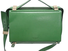 画像をギャラリービューアに読み込む, GIVENCHY ジバンシィ パンドラ ボックス ショルダーバッグ ハンドバッグ グリーン レザー ゴールド金具 良品 中古 4b005169